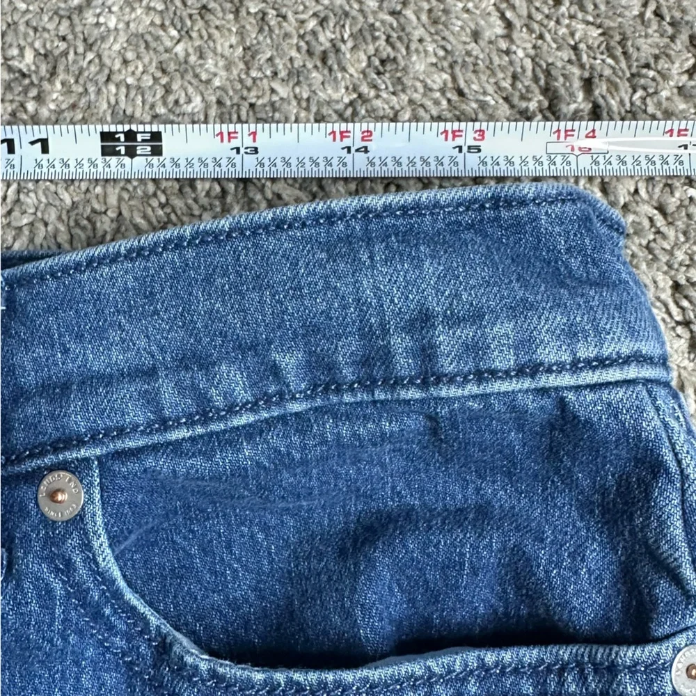 Land’s End Soft Denim High Rise Wide Leg Braided Jeans 15 blue sustainable flare - Picture 11 of 14